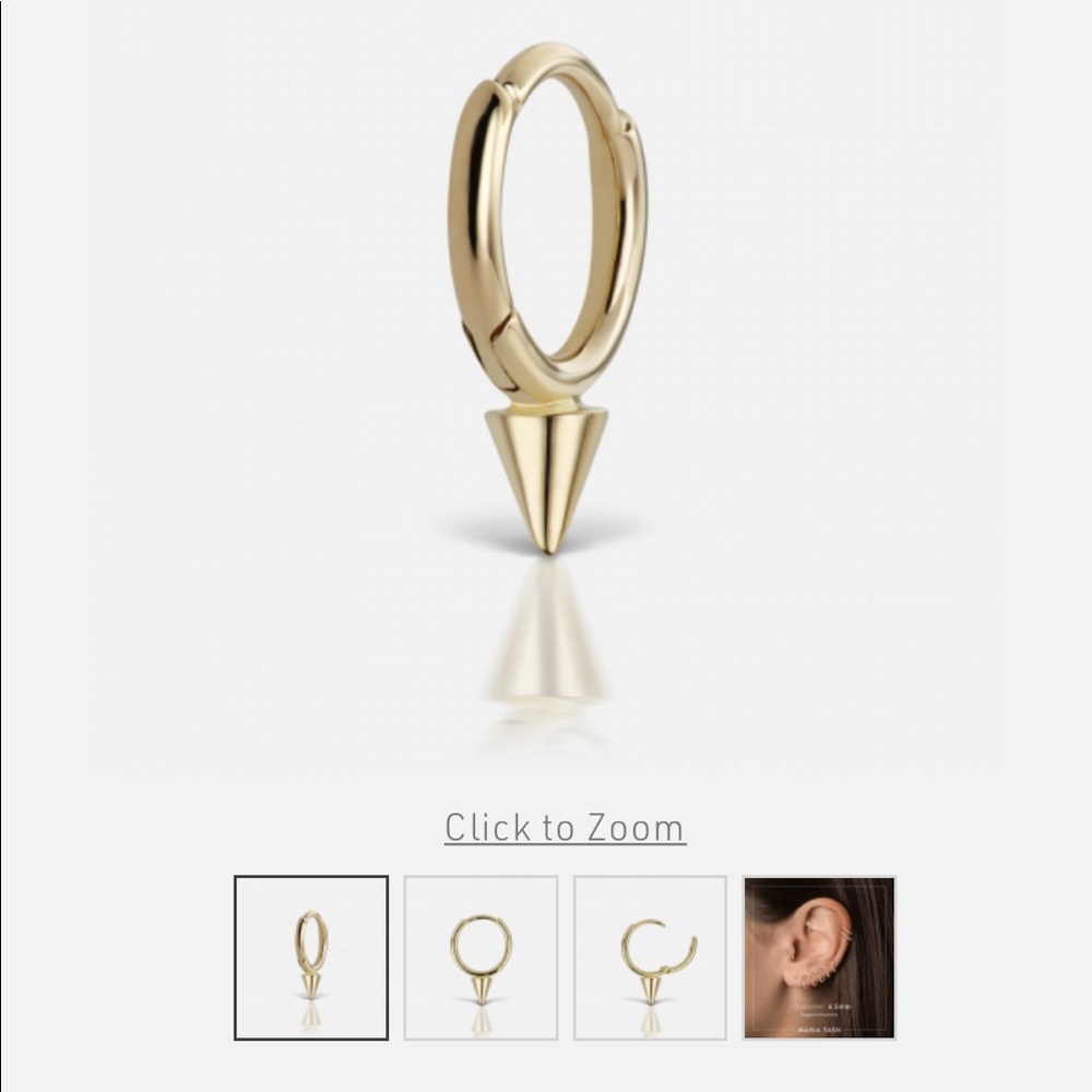 Maria Tash Gold Spike Clicker 6.5 mm